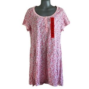 Jane and Bleecker Ladies' Henley Floral Sleepshirt • NWT • Size: Medium